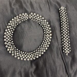Carolina Herrera jewelry crystal choker with bracelet set
